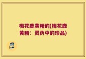 梅花鹿黄精的(梅花鹿黄精：灵药中的珍品)
