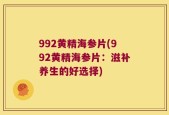 992黄精海参片(992黄精海参片：滋补养生的好选择)