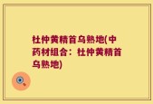 杜仲黄精首乌熟地(中药材组合：杜仲黄精首乌熟地)