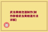 武当黄精泡酒制作(制作醇香武当黄精酒方法详解)