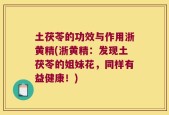 土茯苓的功效与作用浙黄精(浙黄精：发现土茯苓的姐妹花，同样有益健康！)