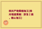 四川产地黄精加工(四川地道黄精：野生採摘，精心加工)