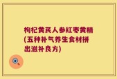 枸杞黄芪人参红枣黄精(五种补气养生食材拼出滋补良方)