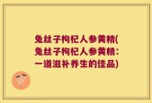 兔丝子枸杞人参黄精(兔丝子枸杞人参黄精：一道滋补养生的佳品)