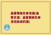 桑葚黄精玄参泡酒(桑黄玄酒：桑葚黄精玄参浸泡而成的酒)