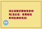 凌云诺里的黄精党参炖鸡(凌云诺：用黄精党参炖出美味鸡汤)