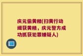 庆元偷黄精(扫黄行动缉获黄精，庆元警方成功抓获犯罪嫌疑人)
