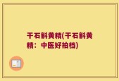 干石斛黄精(干石斛黄精：中医好拍档)