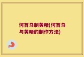 何首乌制黄精(何首乌与黄精的制作方法)