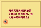 天麻灵芝黄精(天麻灵芝黄精：提升脑力，强化身体的神奇组合)