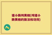猪小肠炖黄精(炖猪小肠黄精的做法和功效)