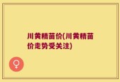 川黄精苗价(川黄精苗价走势受关注)