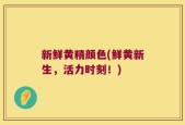 新鲜黄精颜色(鲜黄新生，活力时刻！)