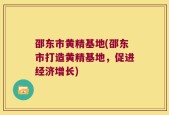 邵东市黄精基地(邵东市打造黄精基地，促进经济增长)