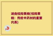 湖南桂阳黄精(桂阳黄精：传统中药材的重要代表)