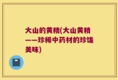 大山的黄精(大山黄精——珍稀中药材的珍馐美味)