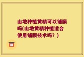 山地种植黄精可以铺膜吗(山地黄精种植适合使用铺膜技术吗？)