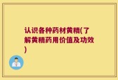 认识各种药材黄精(了解黄精药用价值及功效)