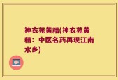 神农苑黄精(神农苑黄精：中医名药再现江南水乡)