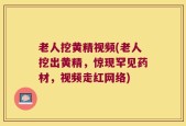 老人挖黄精视频(老人挖出黄精，惊现罕见药材，视频走红网络)