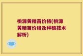 桃源黄精苗价格(桃源黄精苗价格及种植技术解析)