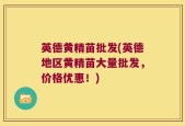 英德黄精苗批发(英德地区黄精苗大量批发，价格优惠！)