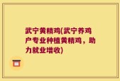 武宁黄精鸡(武宁养鸡户专业种植黄精鸡，助力就业增收)