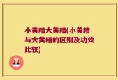 小黄精大黄精(小黄精与大黄精的区别及功效比较)