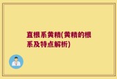 直根系黄精(黄精的根系及特点解析)