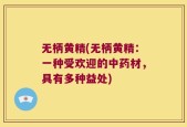 无柄黄精(无柄黄精：一种受欢迎的中药材，具有多种益处)