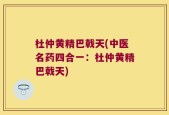 杜仲黄精巴戟天(中医名药四合一：杜仲黄精巴戟天)