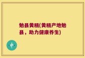 勉县黄精(黄精产地勉县，助力健康养生)