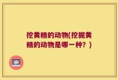 挖黄精的动物(挖掘黄精的动物是哪一种？)