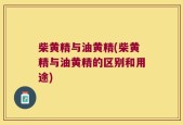 柴黄精与油黄精(柴黄精与油黄精的区别和用途)