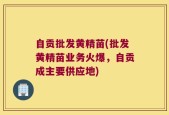 自贡批发黄精苗(批发黄精苗业务火爆，自贡成主要供应地)