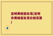 嵩明黄精苗批发(嵩明市黄精苗批发价格实惠)