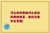 河北收购黄精河北省收购黄精根茎，推动当地农业发展)