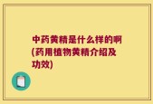 中药黄精是什么样的啊(药用植物黄精介绍及功效)