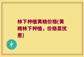 林下种植黄精价格(黄精林下种植，价格显优惠)