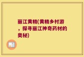 丽江黄精(黄精乡村游，探寻丽江神奇药材的奥秘)