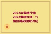 2022年黄精行情(2022黄精价格：行情预测及趋势分析)