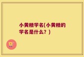 小黄精学名(小黄精的学名是什么？)