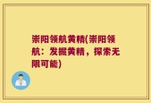 崇阳领航黄精(崇阳领航：发掘黄精，探索无限可能)