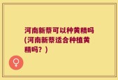 河南新蔡可以种黄精吗(河南新蔡适合种植黄精吗？)