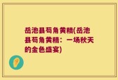 岳池县苟角黄精(岳池县苟角黄精：一场秋天的金色盛宴)