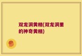 双龙洞黄精(双龙洞里的神奇黄精)