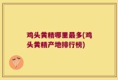 鸡头黄精哪里最多(鸡头黄精产地排行榜)