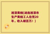 湘潭黄精(湖南湘潭市生产黄精工人拾荒20年，收入破百万！)