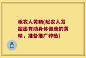 岷农人黄精(岷农人发掘出有助身体健康的黄精，准备推广种植)