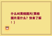 什么叫黄精图片(黄精图片是什么？快来了解！)